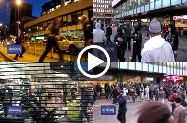 Riots and looting in Manchester city centre