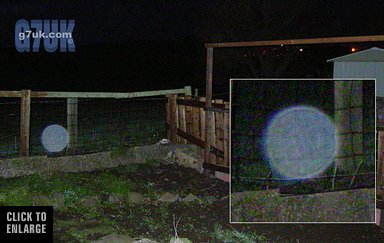 Strange circle on night time photograph