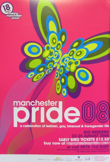 The Manchester Pride 2008 poster