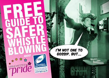 Free guide to safer LGF and Pride whistle blowing. Yes this is a spoof that we made.