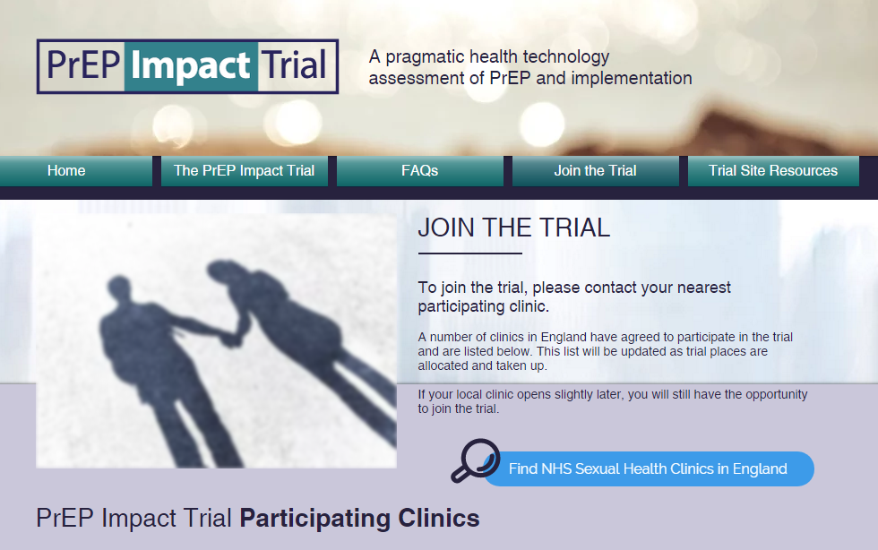 The PrEP Impact Trial website