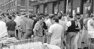 August Bank Holiday Monday 1990 on Canal Street Manchester