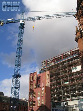 Curious new buiding under construction at Spring Gardens, Manchester