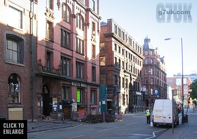 Damage to the building behind, Lever Street fire, Manchester