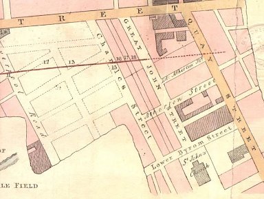 a map from the period when they were planning the route of the railway