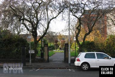 The site of St. John's Church, Byrom Street, Manchester