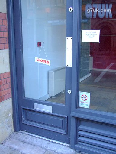 Empty shop on Deansgate, Manchester, February 2008