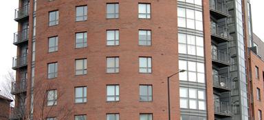 The original building that housed the famous Hacienda nightclub was completely demolished and replaced by this tower block of apartments