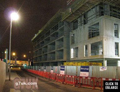 New apartments under construction in Laystall Street, Manchester city centre