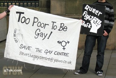 The balloon launch on the opening night of Manchester Pride 2008 was invaded by queer activists