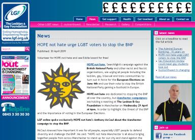 The NHS-funded LGF is now telling people how to vote