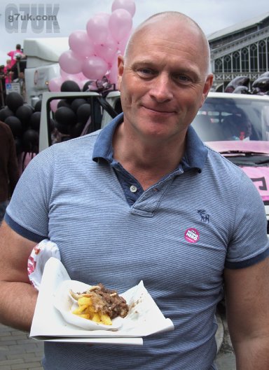 Andrew Stokes at Liverpool Road, just before the 2009 Manchester Pride parade moved off. 