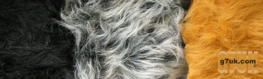 Long-haired fur fabric in three different colours from Fred Aldous