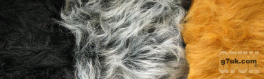 Long-haired fur fabric in three different colours from Fred Aldous
