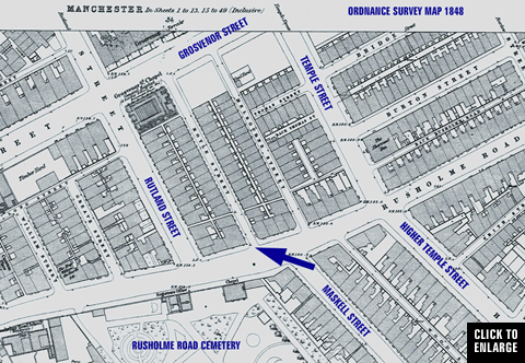 Royle Street, Chorlton On Medlock in 1848