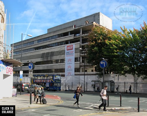 Demolition of BBC New Broadcasting House on September 17, 2012. 