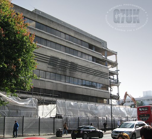 BBC studios demolition on September 17, 2012.