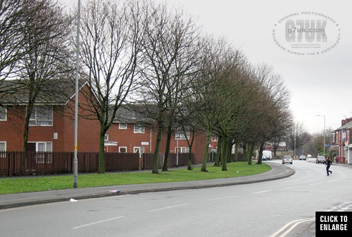 From 1954 the BBC had TV studios in an old Chapel on this site in Dickenson Road in Rusholme.