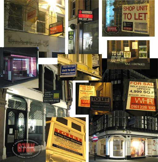 Empty shops on King Street in April 2013