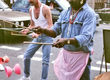 August Bank Holiday Monday 1990 on Canal Street Manchester