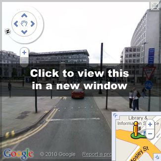 The site of St Peter's Church, St Peter's Square, Manchester city centre