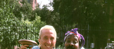 Raising money to help the fight against HIV and AIDS at a Jumble sale on Canal Street, August Bank Holiday, Manchester 1990