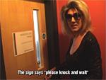 Wynnie LaFreak delivers a letter to Manchester Pride
